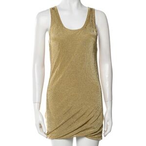 Michael Kors Metallic Gold Mini Dress